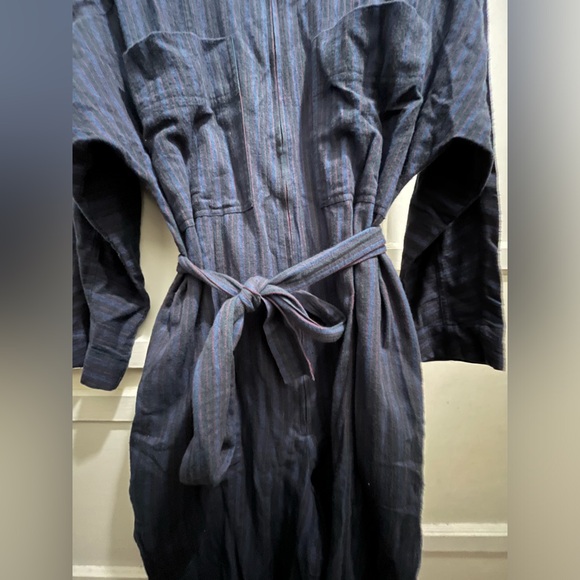 Apiece Apart Mars jumpsuit in navy winter stripes size large - Picture 10 of 16